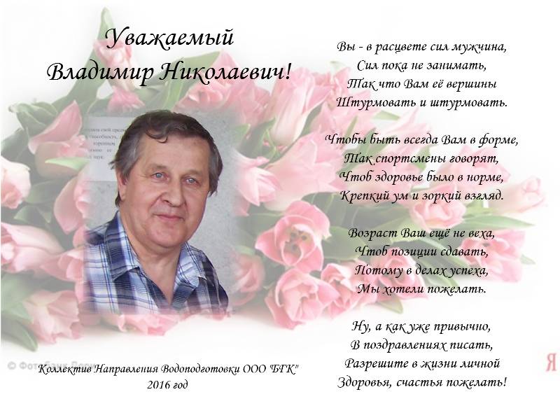 Поздравление С Днем Рождения Владимиру Николаевичу